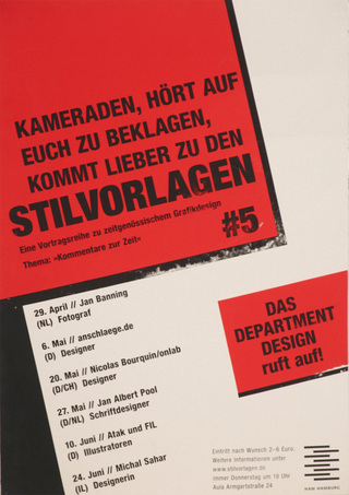 Stilvorlagen – Vortragsreihe zu Design und Gesellschaft an der HAW Hamburg